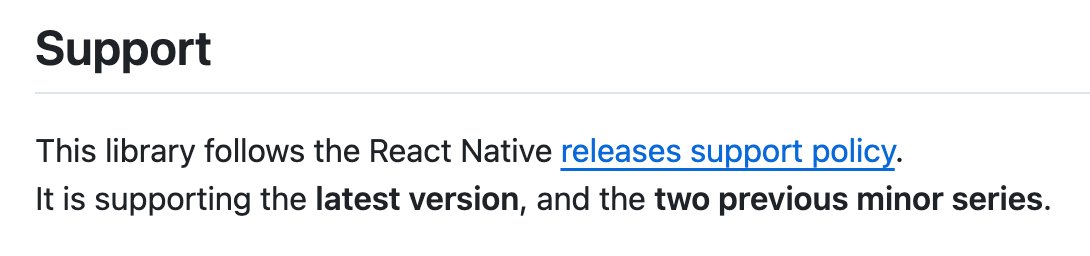 I plan to drop support of some unsupported OS versions (iOS &lt; 15.1, Android SDK &lt; 24), and I think it will not be a major bump for my libraries (ex: 5.4.2 -&gt; 5.5.0)

It always has been clear in the README, and will be in the release changelog.

WDYT? yea or nay?