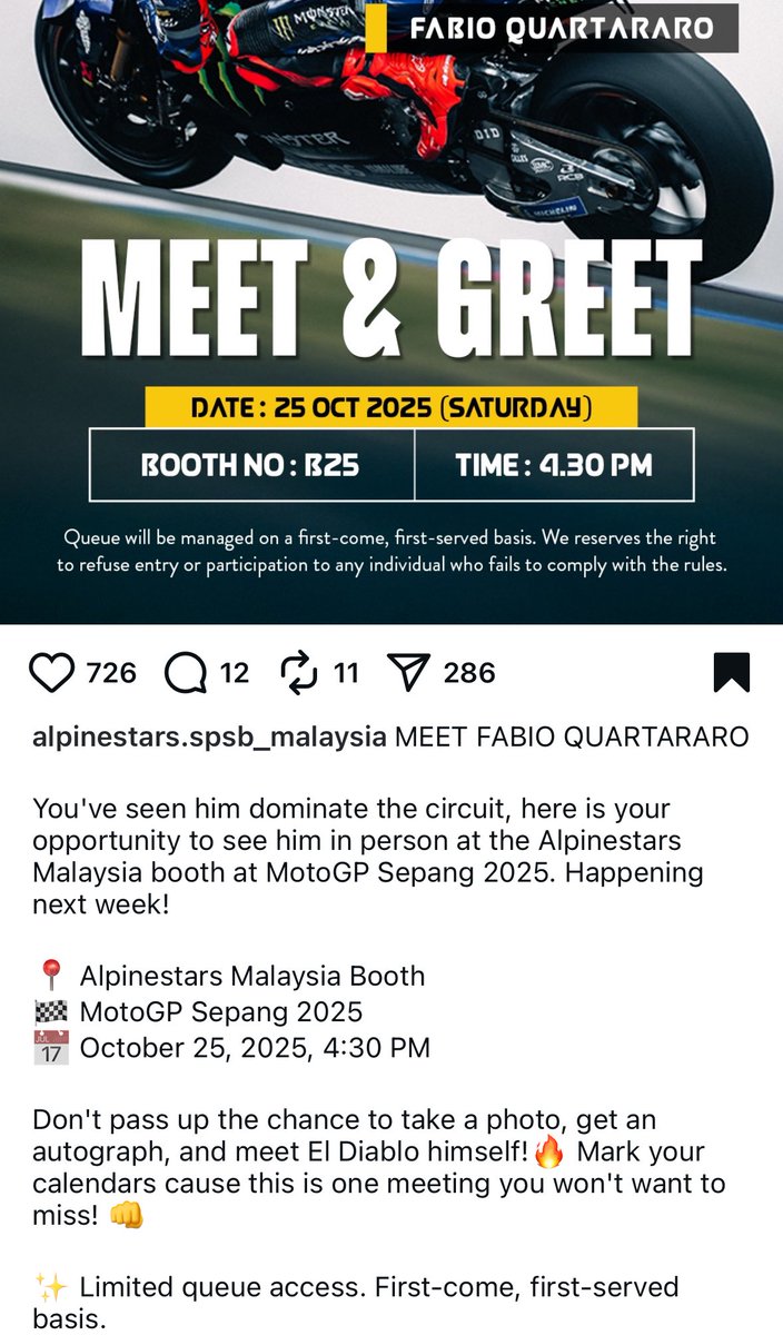 idk if I have moots that are going to the Malaysian GP but here you go!