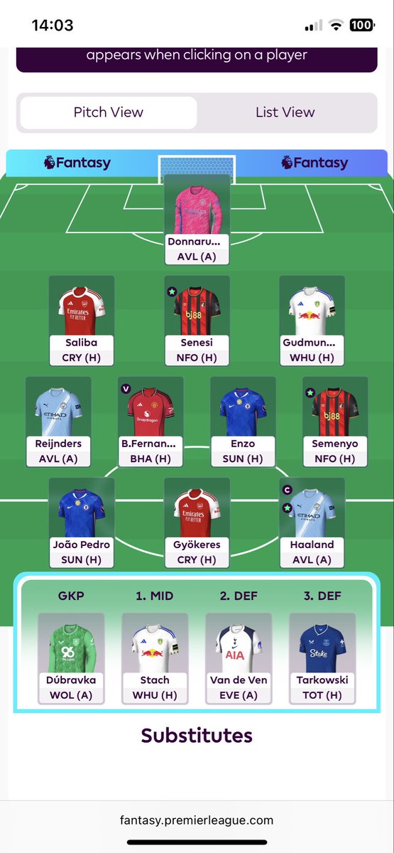 🔒 Rolling to 3FT’s (thanks <a href="/FplLastResort/">FPL Last Resort</a>) 
🪑BB Activated

Good luck all #FPLCommunity