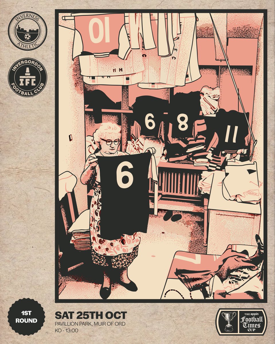 🧺⚽ Shirts washed, numbers ready, and focus sharp.
Next up — Inverness Athletic in the Appin Football Times Cup 1st Round!

📍 Pavilion Park, Muir of Ord
📅 Saturday 25th October
🕐 Kick-off: 13:00

Let’s get it, Invergordon 💙🤍
#IFC #InvergordonFC #FootballTimesCup #Appin