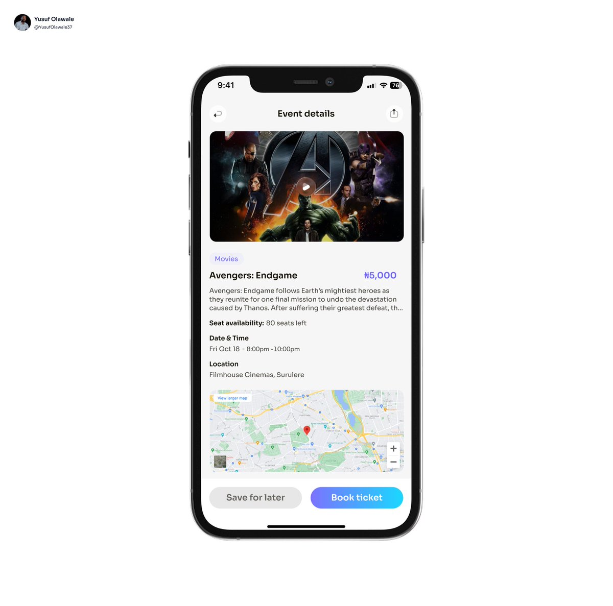 walerhh_'s tweet image. Event details built for ease simple
- Clear info
- Smooth layout
- Instant booking
Designed for effortless exploration and seamless experience