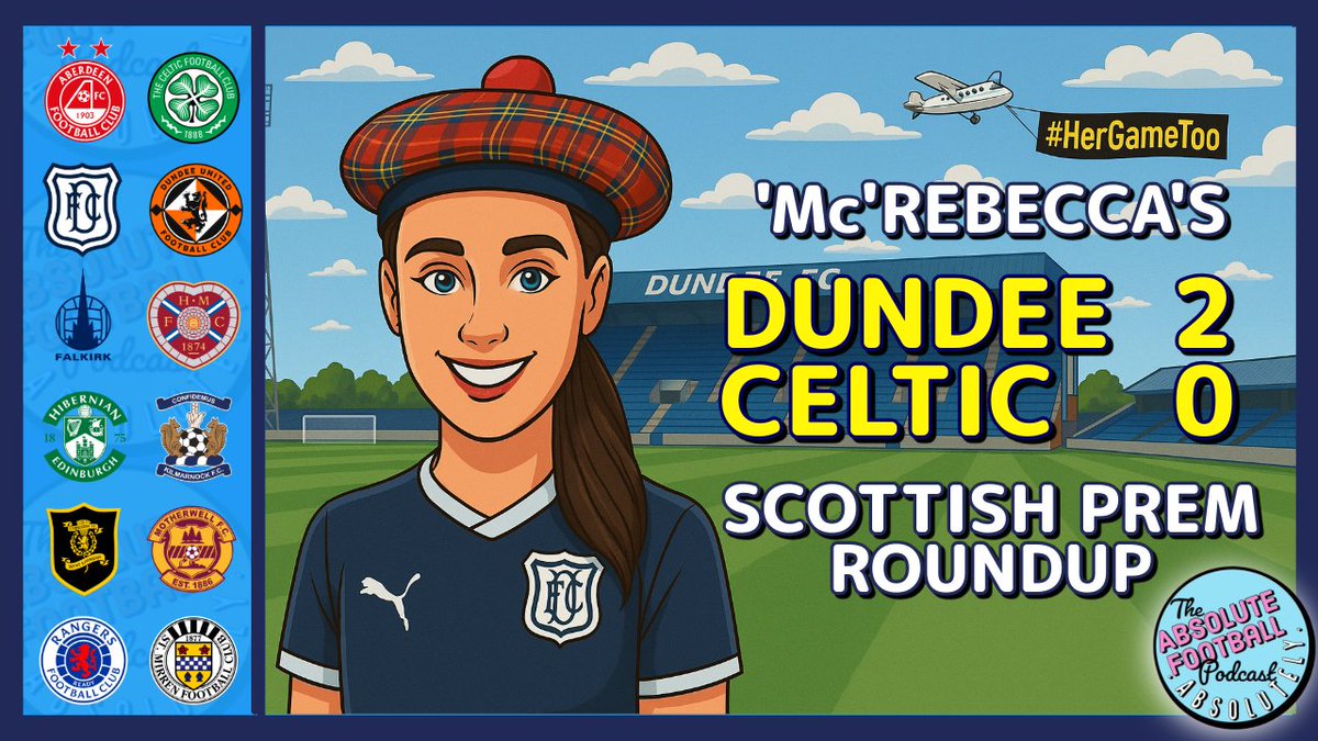 Absolute Football Podcast (@absoluteballpod) on Twitter photo On our Premier League Show <a href="/_Rebecca_Shaw_/">Rebecca</a> loves Scottish Match Report, particularly when Dundee beat Celtic....
Here is our 'McRebecca' with her match report from the 2-0 win in the #SPL last weekend #Dundee 
▶️youtu.be/VkifzzUbPhA On our Premier League Show <a href="/_Rebecca_Shaw_/">Rebecca</a> loves Scottish Match Report, particularly when Dundee beat Celtic....
Here is our 'McRebecca' with her match report from the 2-0 win in the #SPL last weekend #Dundee 
▶️youtu.be/VkifzzUbPhA