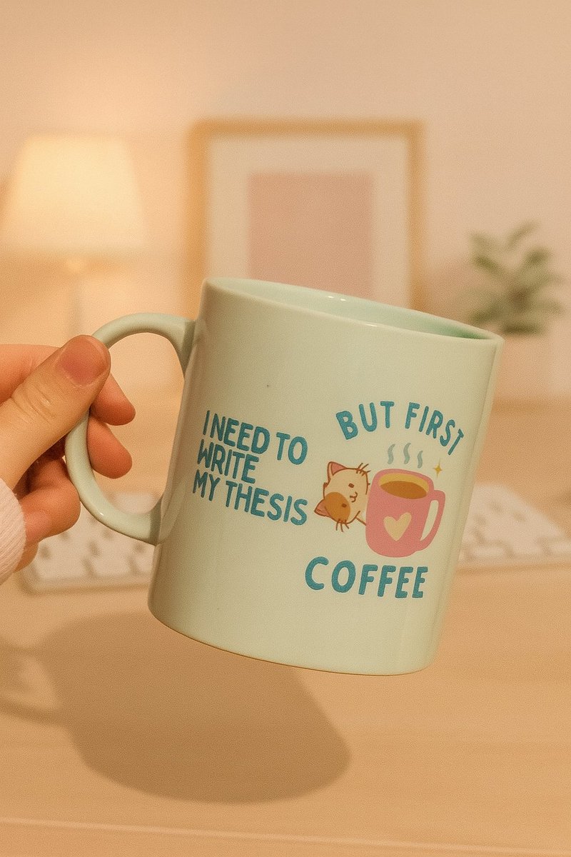 Tezimi yazmam gerekiyor ama önce kahve ✨ kupamız 🚀