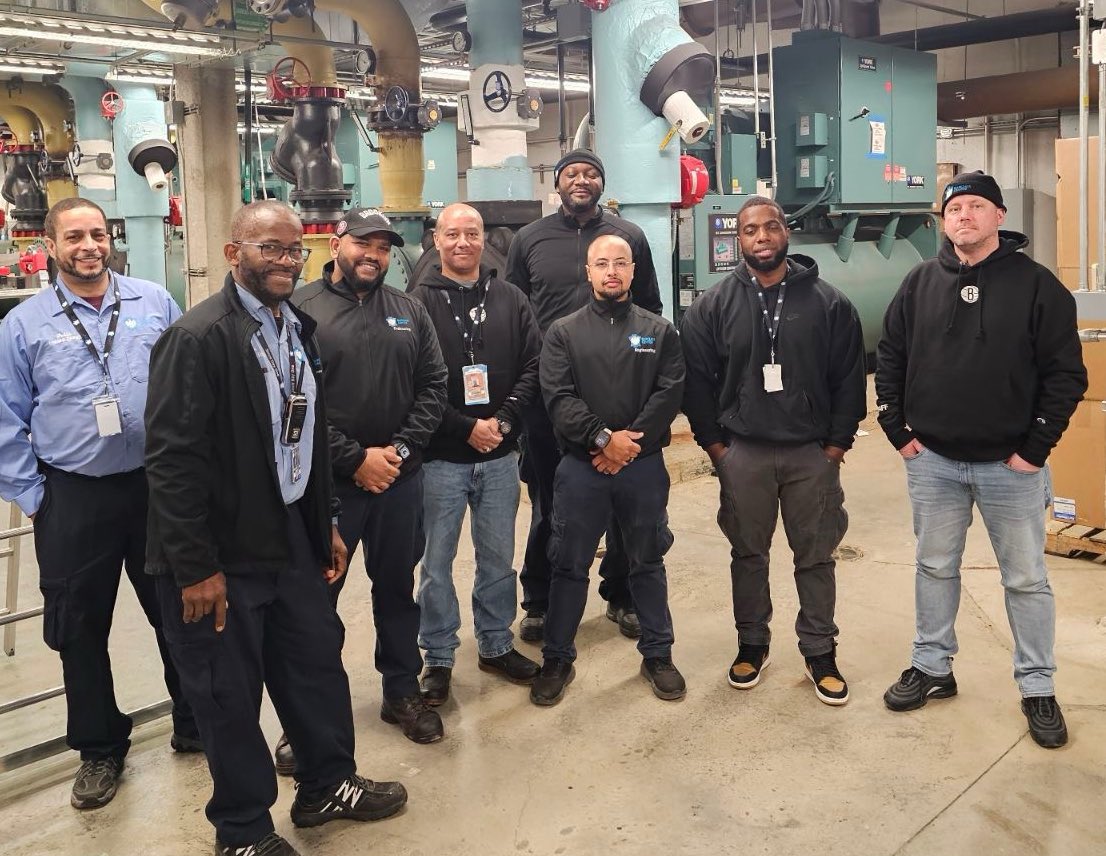 These are the IUOE Local 30 members who make sure that the <a href="/barclayscenter/">Barclays Center</a> is ready for the <a href="/BrooklynNets/">Brooklyn Nets</a> home game tonight #NetsWorld #AlwaysOnWatch #1u