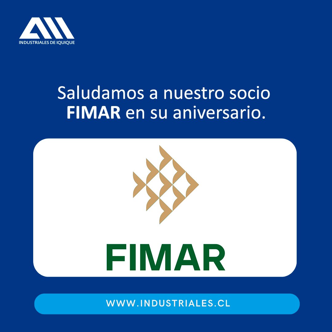 aiigremio's tweet image. [#AniversarioSocioAII]
Saludamos a nuestro socio #FIMAR en su aniversario.
