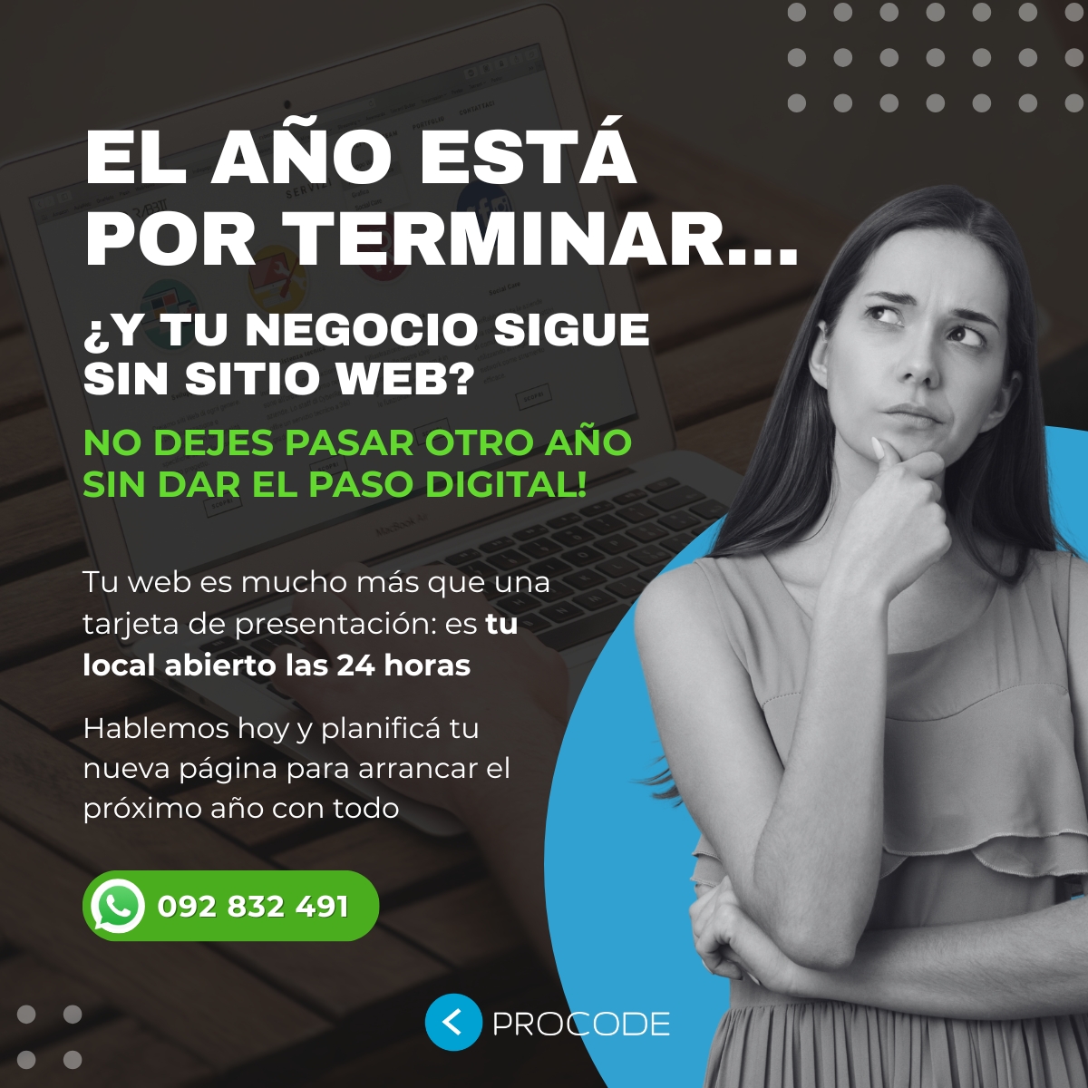 ProcodeUY's tweet image. El año está por terminar…
¿y tu negocio sigue sin sitio web?

Hablemos hoy y planificá tu nueva página para arrancar el próximo año con todo

📲 092 832 491

#diseñoweb #diseñoweburuguay #marketingdigital #uruguayemprendedores #procodeuy