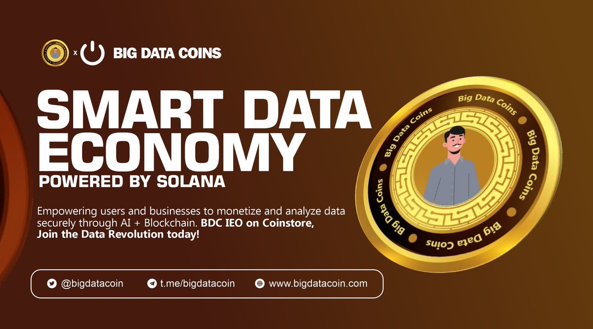FluxHorizon's tweet image. Tired of others cashing in on your data?
Big Data Coins (BDC) on Solana puts you back in control, letting your data work for you with AI-driven solutions
•Fair rewards
•Transparent system
•Open data marketplace
👉 bigdatacoins.io
#BigData #AI #Blockchain #Coinstore