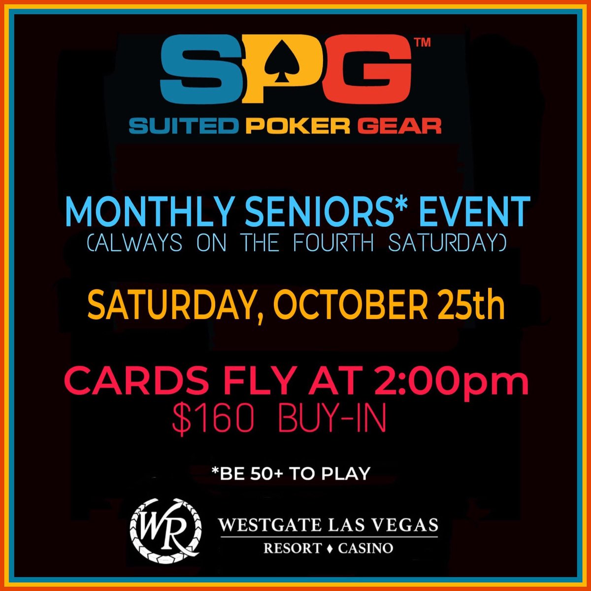 Throwback to our September winner, Joy Coblentz! 
Want to be like Joy and beat the other Seniors in our Monthly NLH tournament? 
Join us TOMORROW. October 25th at 2pm at <a href="/WestgateVegas/">Westgate Las Vegas</a> for our $160 Seniors Event!
👀 Details: facebook.com/events/s/suite…