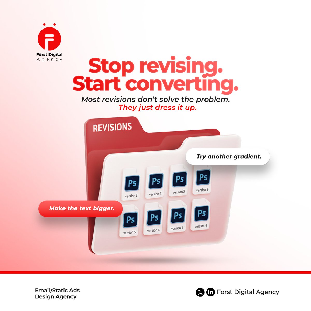 forstdigital's tweet image. Great copy. Smart targeting.  
But the product looked secondary.  

We fixed the framing.  
Now it sells.  

#CreativeFixes 
#ForstCreative