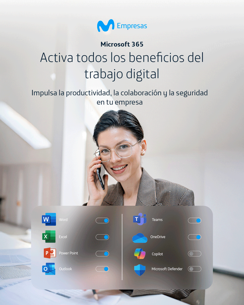 Lleva tu productividad al siguiente nivel.

Con Microsoft 365 de <a href="/MovistarEmpCo/">Movistar Empresas Colombia</a>, accede a herramientas colaborativas, almacenamiento en la nube y seguridad avanzada para impulsar tu productividad.

Descúbrelo aquí 👉 bit.ly/4o3HK7z
