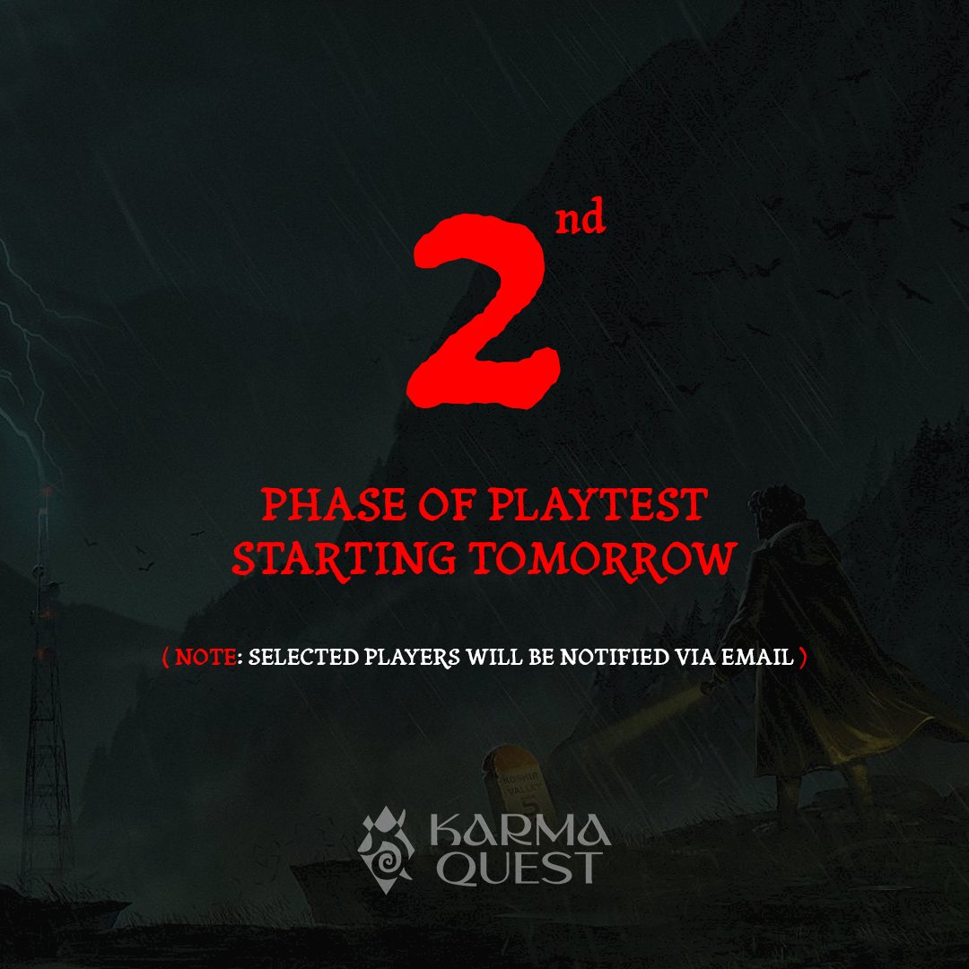 kquestcreations's tweet image. The second phase of the playtest begins tomorrow. Selected players will be notified via email. 

More updates will be provided on our Discord channel 
Discord Channel Link: discord.gg/BhfpQjYz3h

Stay Tuned!

#abhaygame #indieGame #indiedevs