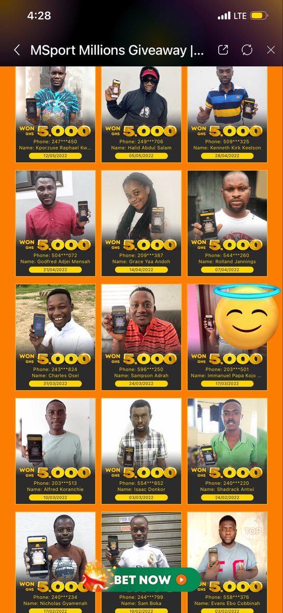When i was a high roller back in the days won 5000ghc giveaway from Msports back in 2022🤣🤣