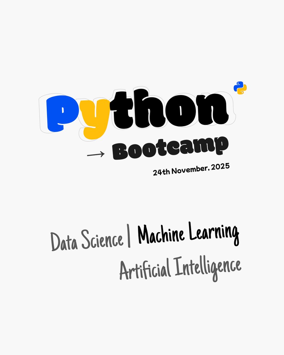devanddesignhq's tweet image. Our Python, ML & AI Bootcamp is live and this is your chance to learn how to , analyze data, and create intelligent systems.
From Python fundamentals to SQL, Tableau, and Machine Learning and AI!
Link in our bio to register.