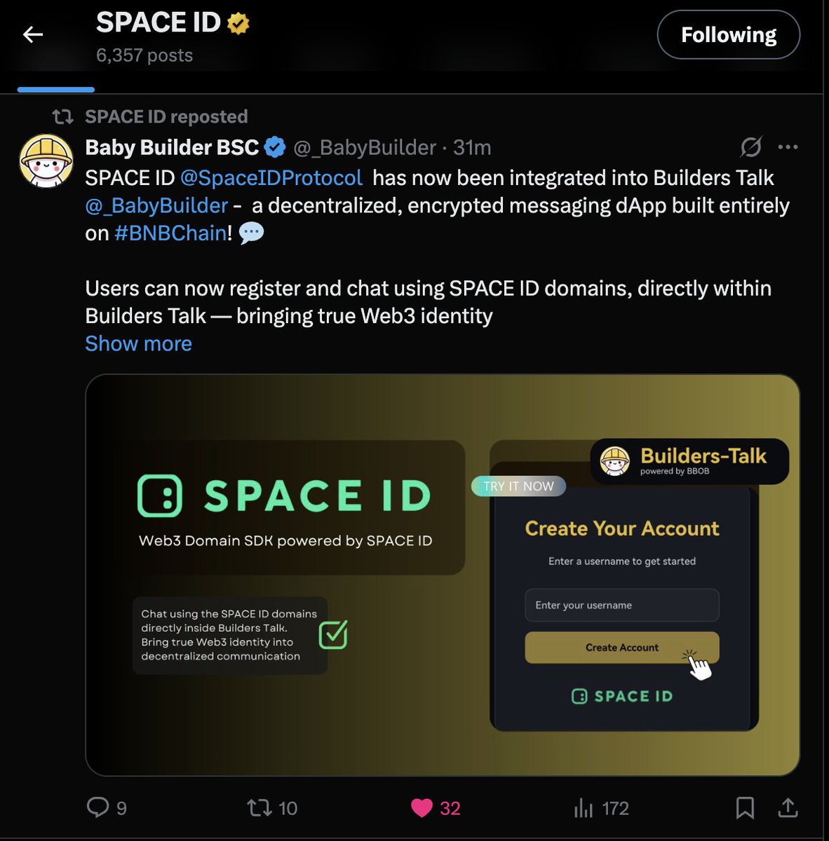 Baby Builder BSC tweet media