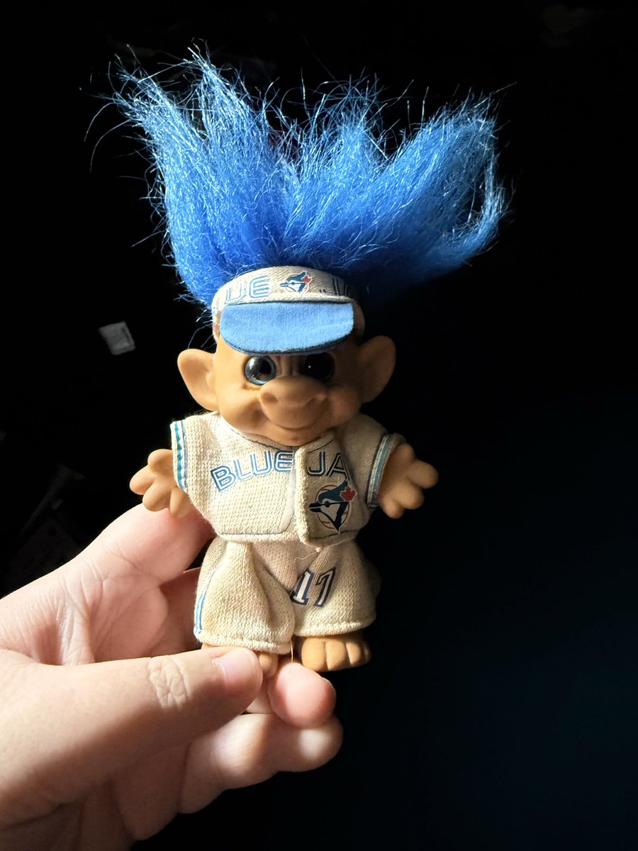 ken___64's tweet image. Bringing out the old ‘92 World Series Blue Jays troll doll my father gave to me randomly for good luck