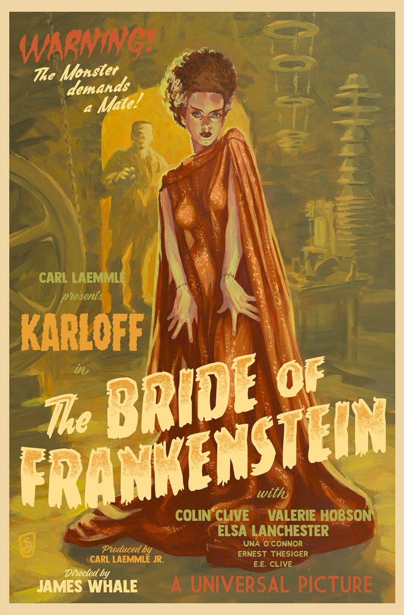 Bride of Frankenstein (1935)
Art by Stephen Andrade.