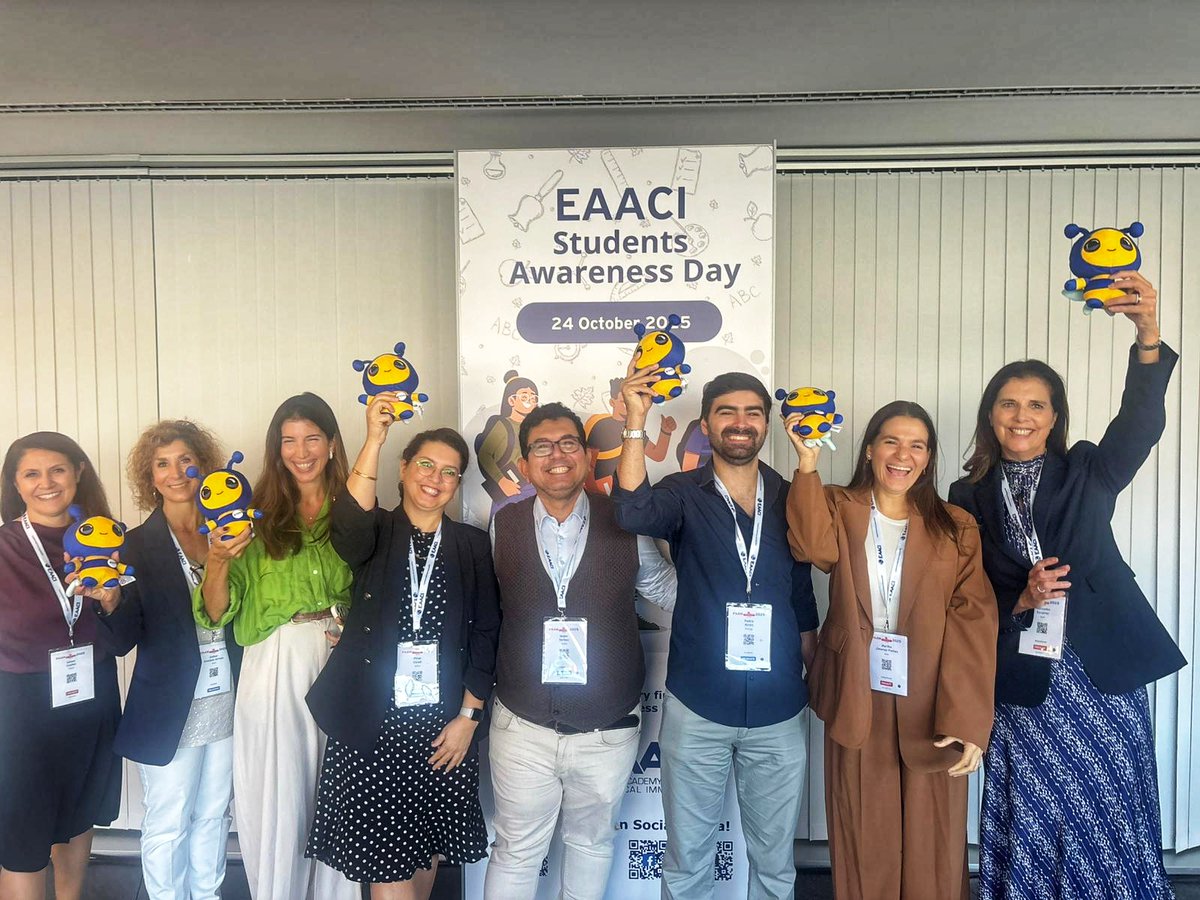 Today’s EAACI Student Awareness Day was a great success! 🎉
Pediatric allergists — including our JMAs Martha &amp; Pedro — teamed up with high school students to learn about asthma, anaphylaxis, food &amp; pollen allergy, tobacco harm &amp; more. 💪
#EAACI #AllergyAwareness #JMA