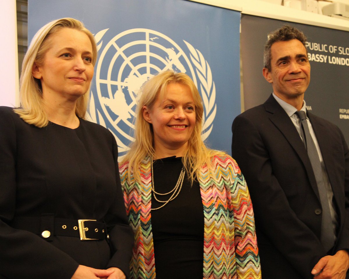 SLOinUK's tweet photo. With #Slovenia 🇸🇮 serving on the @UN Security Council, we’re glad to partner with @UNAUK to mark #UN80 as they award @UNRWA’s Chief of Staff Ben Majekodunmi with Sir Brian Urquhart Award for Distinguished Service to 🇺🇳. #CelebratingMultilateralism #BuildingTrust #SecuringFuture https://t.co/ZvkdZ1ddD2