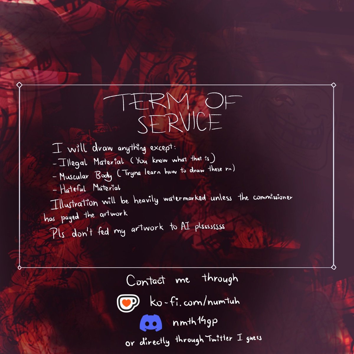 I_Hate_Calendar's tweet image. COMMISSION OPEN, IM BROKE, PLS COMMISSION ME