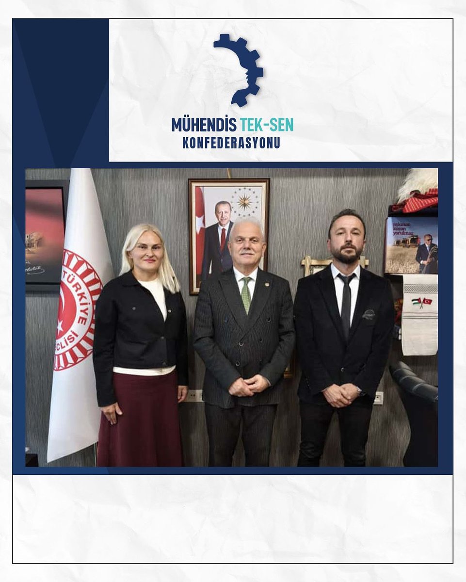 Konfederasyonumuzun Genel Başkanı  Başak Komar ve Mühendis Tek-Sen Büro Sendikamızın Başkan Yardımcısı Soner Palak, AK Parti (<a href="/Akparti/">AK Parti</a>)  Giresun Milletvekili Nazım Elmas'ı (<a href="/mvnazimelmas/">Prof. Dr. Nazım Elmas</a>) Meclis'te makamında ziyaret etti.

Görüşmede; mühendislik ve mimarlık meslek kanunu, özlük