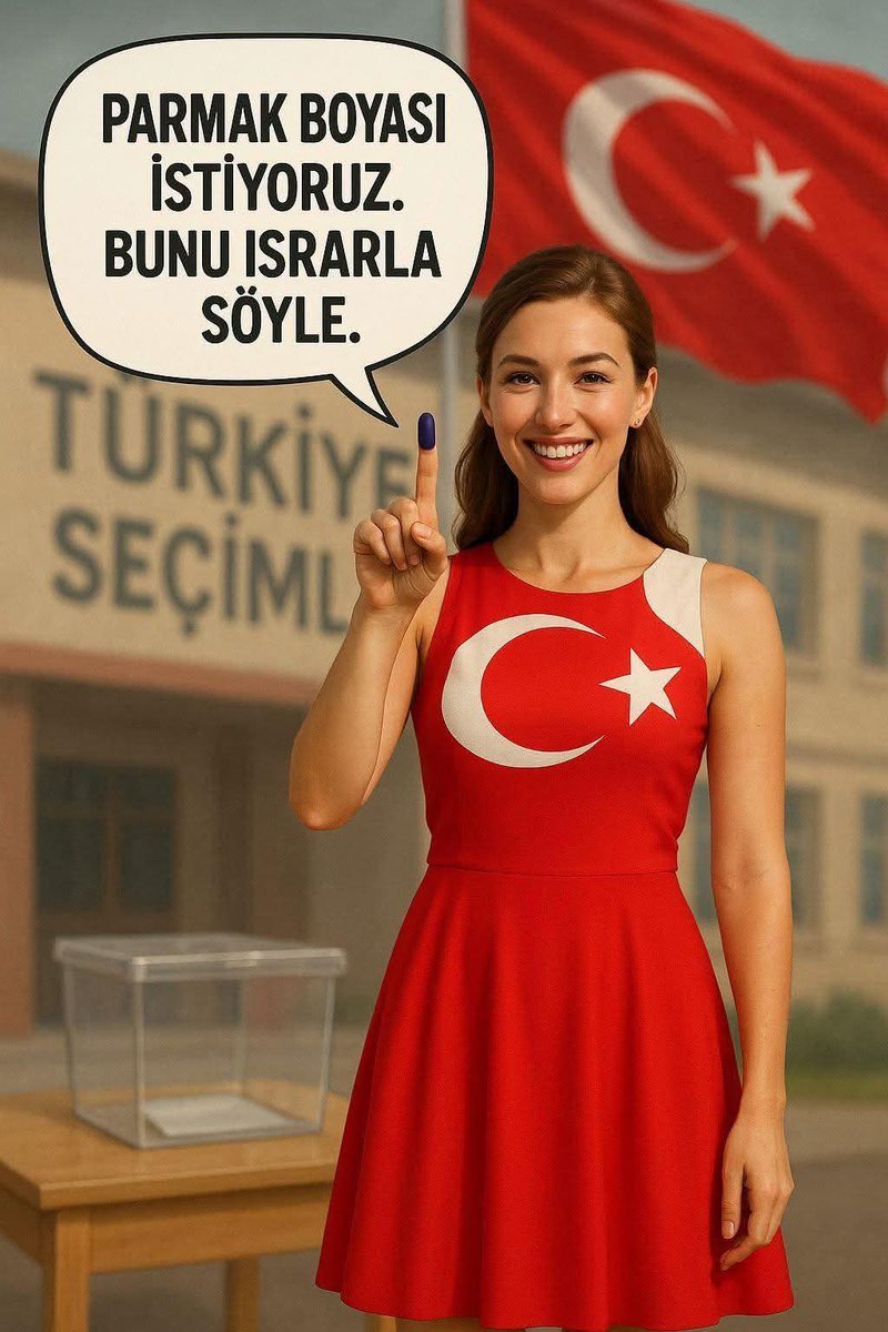 Seçimlerde parmak boyasının yeniden uygulamaya konulması için kamuoyu oluştumamız gerekiyor.

#sallandık