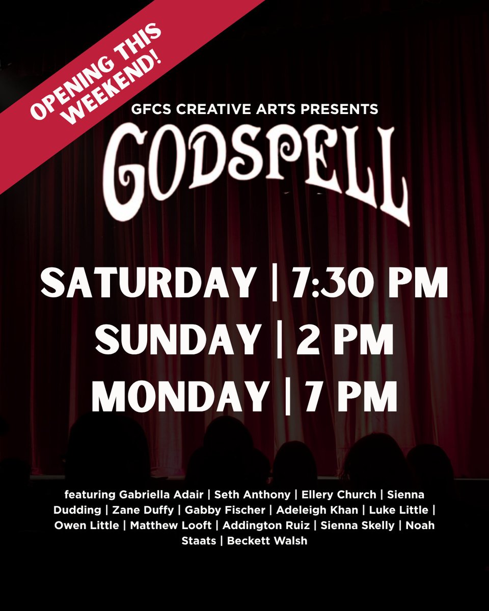 "Godspell" opens this weekend!

BUY TICKETS: cur8.com/17236/project/…
