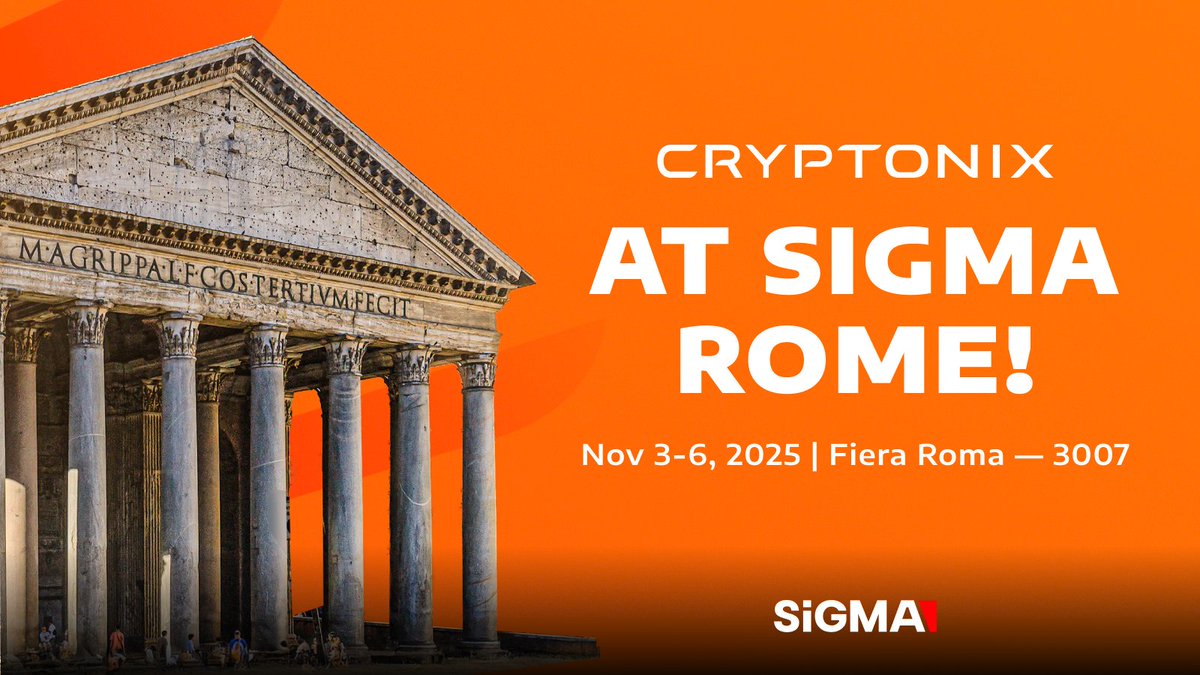 Cryptonix_pay's tweet image. The future of #payments doesn’t wait.
⚡ Meet Cryptonix at @SiGMAworld_ Rome, Stand 3007.

#paymentinnovation #crypto #CryptoMarket #bitcoin #SIGMA #Sigma2025