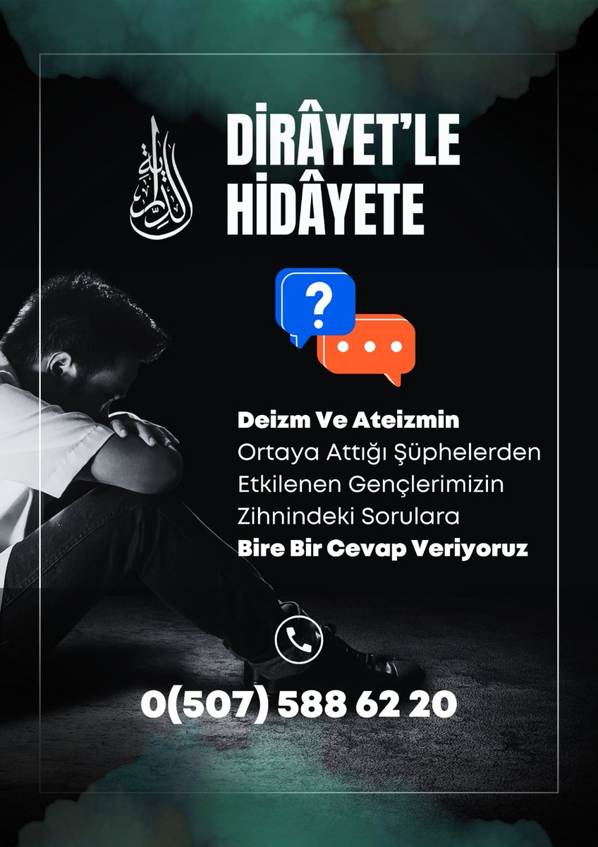 İntiharın eşiğine gelmiş bir kardeşimle görüştüm birebir. Gençlerin kafalarındaki soruları cevaplayan hizmetimizden sosyal medya aracılığı ile haberdar olmuş.

Epey müspet bir noktaya geldik. 

Bu tarz hizmetleri yayarak destek vermeniz çok şeylere vesile oluyor... 

Yayalım!!