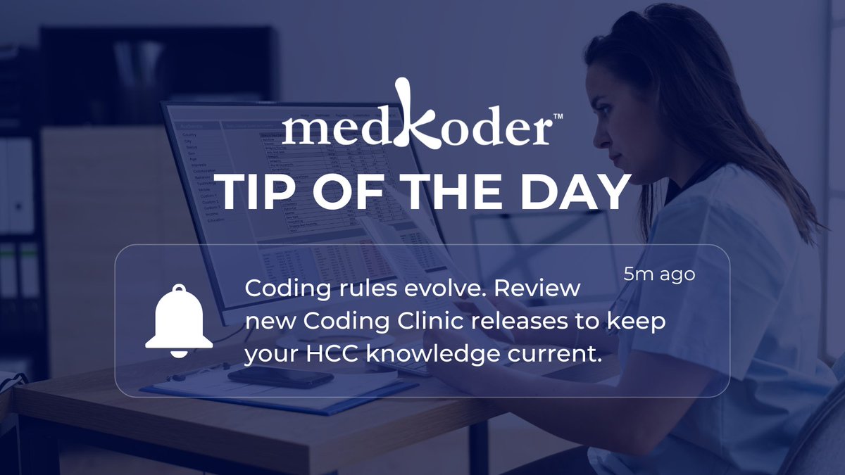 MedKoder's tweet image. Even experienced coders rely on Coding Clinic updates to stay current. Risk Adjustment Encoder makes it easy to review official guidance and apply it confidently. Learn more about the RA Encoder here 👉  medkoder.com/affiliate/idev…
#medicalcoding #medicalbilling #icd10