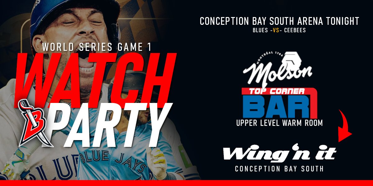 Blues fans we know you #wantitall so we are teaming up with Wing'n CBS to offer the ultimate night of sports in <a href="/TownofCBS/">Conception Bay South</a>.

Top Corner Bar will play the start of the <a href="/BlueJays/">Toronto Blue Jays</a>  game. Following the Blues game fans can head across the road to Wing'n It for Game 1.

Puck drop 745!