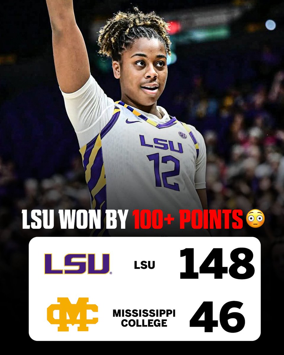 SECNetwork's tweet image. LSU won their exhibition game by over 100 POINTS 🤯

(via @LSUwbkb)