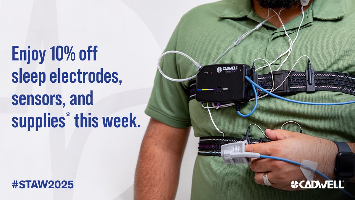 Around the clock, sleep techs go above and beyond to help patients sleep better and live healthier lives.

To thank you for all that you do, enjoy 10% off select sleep supplies through Oct. 25 with discount code STAW2025. Shop now: estore.cadwell.com

#STAW2025