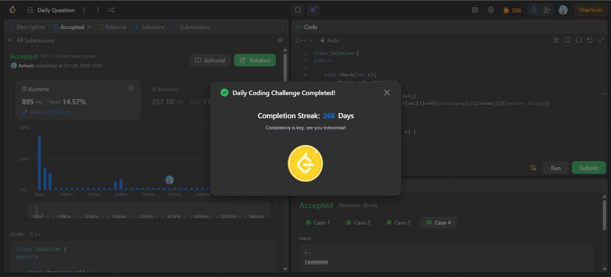 mystic_decoder's tweet image. Day 117
- Leetcode potd
- 4 codeforces problems
Do connect and join the grind! 🔥
#nDaysOfCode #MERNStack #DSA #BuildInPublic #CodingJourney