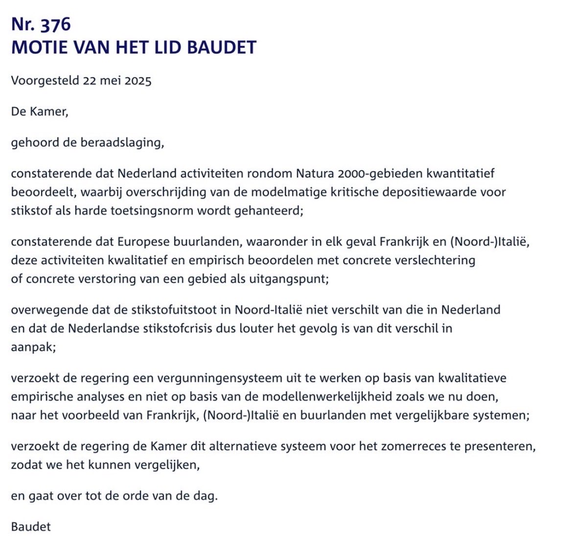 Lidewij de Vos (@lidewij_devos) on Twitter photo GOED NIEUWS!
Zojuist heeft <a href="/stasLVVN/">Jean Rummenie</a> Rummenie eindelijk gehoor gegeven aan mijn verzoek om het onderzoek van prof. dr. Meester naar de Kamer te sturen. Dit onderzoek - naar het wetenschappelijke gehalte van de stikstofnormen - bevestigt wat FVD al jaren betoogt: de rekenmodellen GOED NIEUWS!
Zojuist heeft <a href="/stasLVVN/">Jean Rummenie</a> Rummenie eindelijk gehoor gegeven aan mijn verzoek om het onderzoek van prof. dr. Meester naar de Kamer te sturen. Dit onderzoek - naar het wetenschappelijke gehalte van de stikstofnormen - bevestigt wat FVD al jaren betoogt: de rekenmodellen