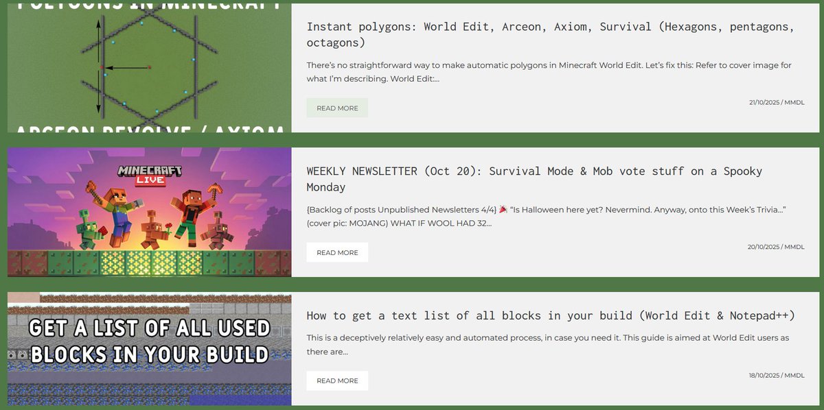 MegaMinerDL's tweet image. Backlog of posts has been published to my site at premiumminecraft.com !
#Minecrafttutorial #Minecraftlive #Minecraft