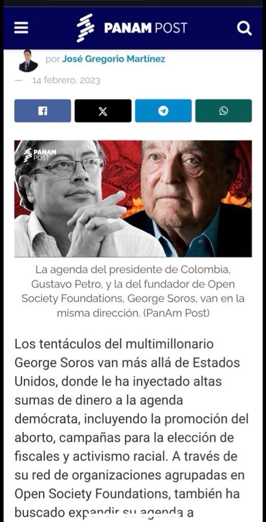 CitaRam2024's tweet photo. @uribista_d21772 @petrogustavo Ahora cambió de Amo. #Soros #OSF #Petro #AgendaProgresista 🤷♀️ https://t.co/ykqYkgOmSt