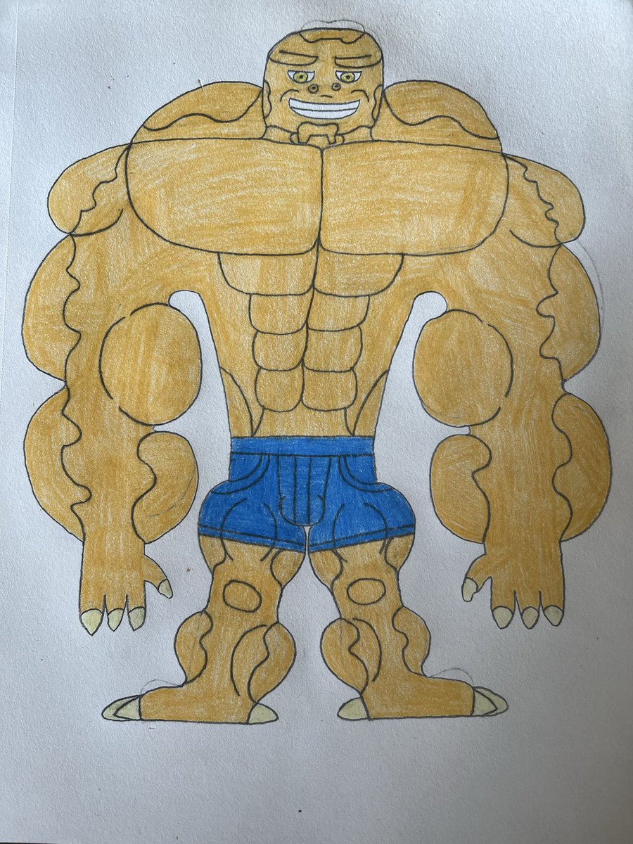 Here’s a brand new drawing I made of my first hunky Alien OC, his name is Alan Comet, he’s an alien bodybuilder champion, and loves flexing his muscles all day long.