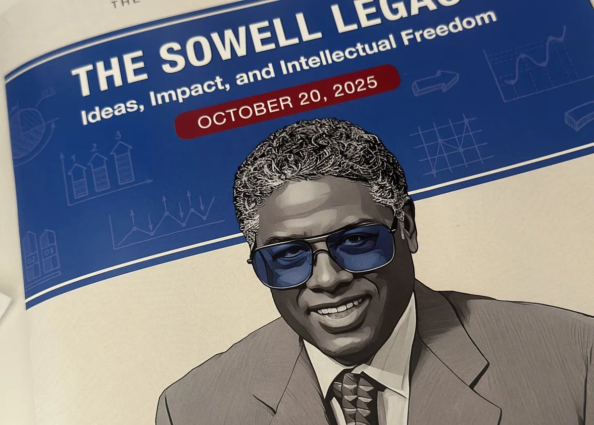 Hebro_Steele's tweet photo. I’m not a good or natural public speaker and I was somewhat nervous before my panel at the Thomas Sowell conference this past Monday. There are things that I wished I had said that I didn’t.

I had been invited to speak alongside Clarence Thomas, Victor Davis Hanson, Ayaan Ferguson (Hirsi Ali), Kemi Badenoch, and Coleman Hughes — on the many contributions that Thomas Sowell has made throughout his life. As the date neared, part of me was ambivalent. Deep down, I doubted that Tom would show up even though his name was on the schedule. He had not come to the Old Parkland Conference several years ago where he was similarly honored. Tom does not live for the honors. He lives for the work — that’s his reward. Sure enough, the Thursday before, we learned Clarence Thomas would replace him.

I came to honor my father’s deep and lasting friendship with Tom. Before my afternoon panel, I listened — rather, I lipread. Aside from a few, most speakers spoke from the heart about what Tom meant to them. At one point, someone asked, “Who’s the next Thomas Sowell?” In my head, I answered: No one.

That answer was clear to me after listening to Clarence Thomas speak for over an hour about his friendship with Tom. He described discovering Sowell’s work in the 1970s and was stunned to find another man who thought like him. He told the story of seeking Tom’s autograph, only to be invited to that legendary 1980 gathering of black intellectuals at the Fairmont Hotel in San Francisco—Tom, Walter Williams, and a young Clarence Thomas among them.

He spoke of how meeting Tom changed his life and gave him the spine to walk his own path, no matter the consequences. Again and again, the Justice returned to the one foundational belief that he shared with Sowell and I am paraphrasing here: no matter your life condition, “there is always a way out.” Those who’ve read Justice Thomas’s memoir know his grandfather was the greatest man he ever knew. Tom, he said, belongs in that same company. Thomas became overwhelmed with emotion and paused for a good minute before he could continue.

It was at this moment that it occurred to me that Tom didn’t just write books. He created a whole world for men to exist in, including Thomas and my father. We praise his mind, his unparalleled nerve. We miss his quietest gift: generosity. There have been men who possess great power and intellect but fear sharing the stage and losing the limelight. Not Tom. When he saw talent, he pulled it close, and made room. Over decades he created a world bound by truth, not tribe. But, as Thomas (and Victor Davis Hanson) pointed out, this generosity was conditional. Tom expected the same respect that he gave. Those who did not honor that, fell out of favor.

When my panel came—Kimberly Strassel, Kemi Badenoch, Michael Steadman—I meant to speak of Tom’s generosity, the world he built. But I’m deaf. Half of my mind is always focused on articulating the consonants and vowels, making sure the room understands me. I’d even made a note before we started. By the time it was my turn to speak, the thought was gone.

If I could do it all over again, I would have said something like this:

In the 1970s, one of my father’s students handed him a book by Thomas Sowell. My father glanced at the cover, said I can’t be seen with this, and flung it across the room. Later, alone, he read it. Tom’s words opened his mind to the possibility that the path of the black identity and the associated liberal politics might not be the right one.

He began writing and published in the late 1980s. The backlash was brutal—detailed in our coming film White Guilt.

That’s when Tom, up the road at Hoover, reached out. He and his wife, Mary, invited us to dinner in Palo Alto. Then he and Mary came to our house. Many people had visited before, including magazine editors, but my father always sat at the head of the table. The night Tom visited, my father gave him the head seat without a word and I knew then there was something different about Tom.

Those dinners and unparalleled conversations began a lasting friendship between him and my father. Tom along with Hoover boss, John Raisian, brought my father to Hoover.

In doing so, Tom open his world to my father. The bond they had was fearlessness. They didn’t care what others thought. They knew the truth and fought for it. One has to wonder what it would have been like for my father if Tom had not come before him. He would have found his own path but it would not have been this one. Now, their names often travel together.

One of the many people Tom introduced my father to decades ago was Clarence Thomas. I had never met him — didn’t have the chance to introduce myself at the Old Parkland Conference. I’m usually shy in public but I forced myself across the aisle to where Thomas was sitting and introduced myself. When he realized who my father was, his eyes lit. “Your father is a great man,” he kept saying. “Shelby Steele was the one who wrote that I was the ‘freest black man alive’ and defended me during my hearing. I will never forget him for that.”

That’s the world Thomas Sowell built—one table, one book, one open seat at a time.