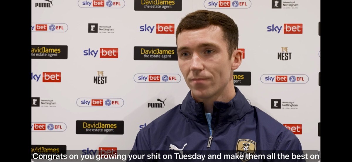 Auto caption of the week 🤣Connor grant looks very pleased with this comment 👍<a href="/Official_NCFC/">Notts County FC</a>