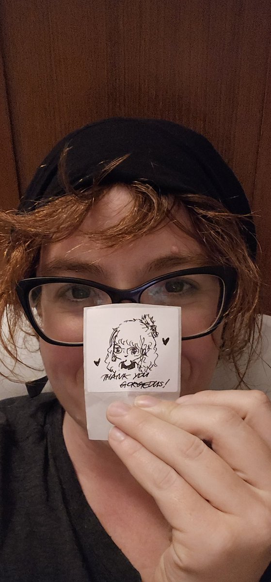 Koriandersaurus's tweet photo. To the two absolutely sweet employees at @LUSHThailand, thank you so much for being so nice. I am such a shy introvert and I even forgot to ask your names, and one of you even sketched me on a sticker. It is so far my favorite souvenir on this trip. ขอบคุณมากค่ะ 🙏🙏 https://t.co/vaD8bBOVRL