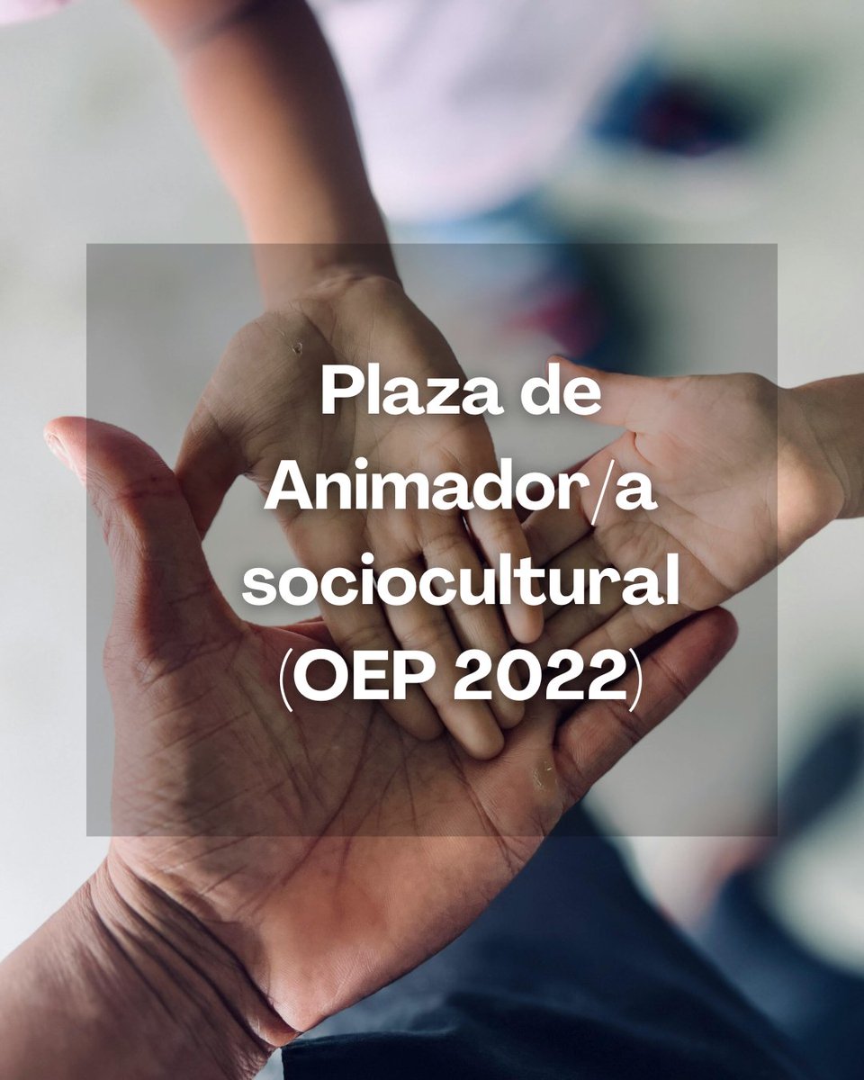 𝐏𝐥𝐚𝐳𝐚 𝐝𝐞 𝐀𝐧𝐢𝐦𝐚𝐝𝐨𝐫/𝐚 𝐬𝐨𝐜𝐢𝐨𝐜𝐮𝐥𝐭𝐮𝐫𝐚𝐥 (𝐎𝐄𝐏 𝟐𝟎𝟐𝟐):

𝐏𝐫𝐢𝐦𝐞𝐫 𝐞𝐣𝐞𝐫𝐜𝐢𝐜𝐢𝐨 𝐝𝐞 𝐥𝐚 𝐨𝐩𝐨𝐬𝐢𝐜𝐢ó𝐧
📆19 de noviembre de 2025 🕙 10:00 horas
📌Centro Social de Muñoz Degraín, sito en la C/Salvador Allende, nº 1

tinyurl.com/dxhdpvav