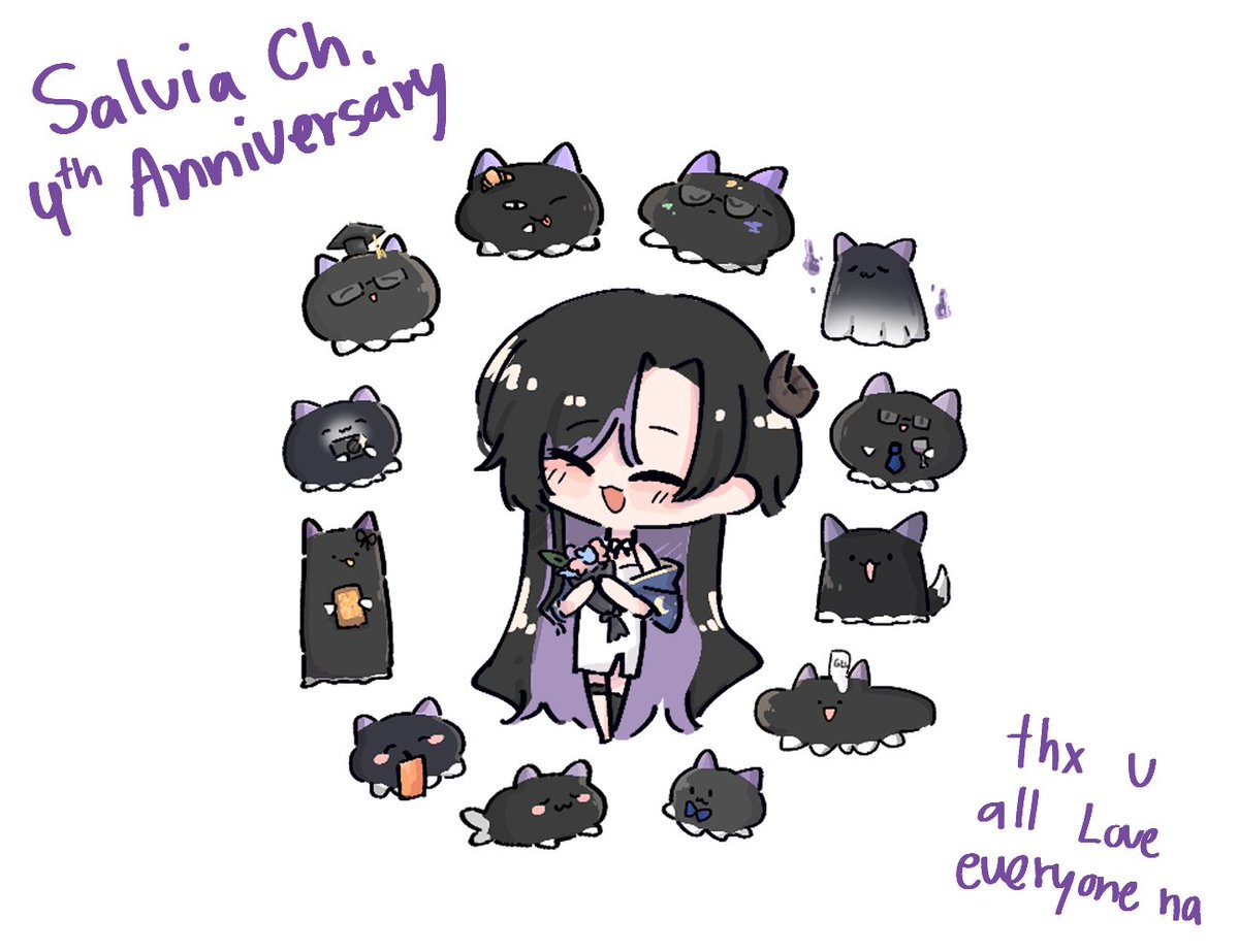 SalviaVtuber's tweet image. 4 ปีแล้วที่ได้เป็นซวของพวกเธอ ขอบคุณทุกของขวัญในวันนี้เลยนะคะ💜✨ 

รักทุกคนมากๆเลย มุมุน้าา😘