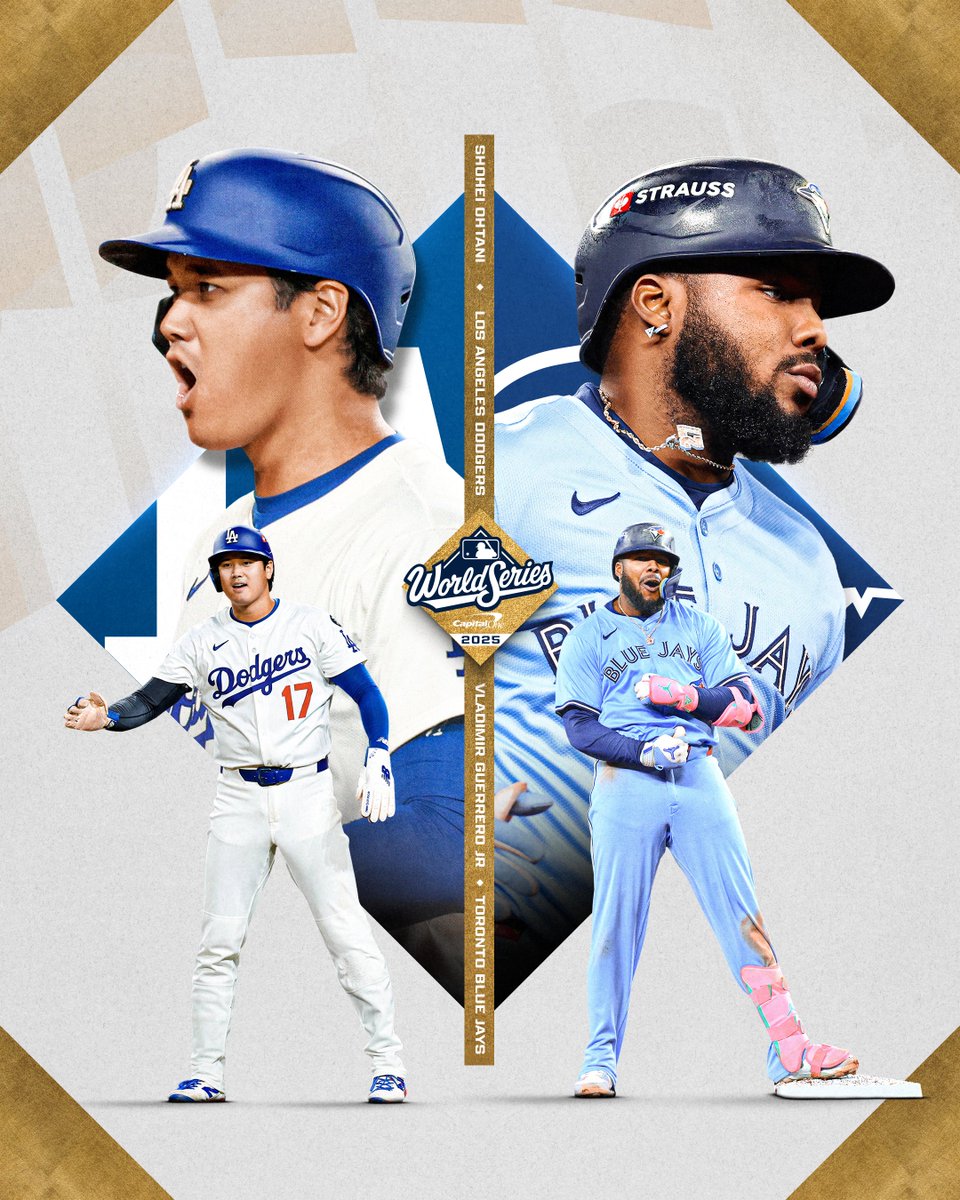 MLB's tweet image. Shohei Ohtani. Vladimir Guerrero Jr.
Two of the game’s brightest stars square off in the #WorldSeries ⭐️