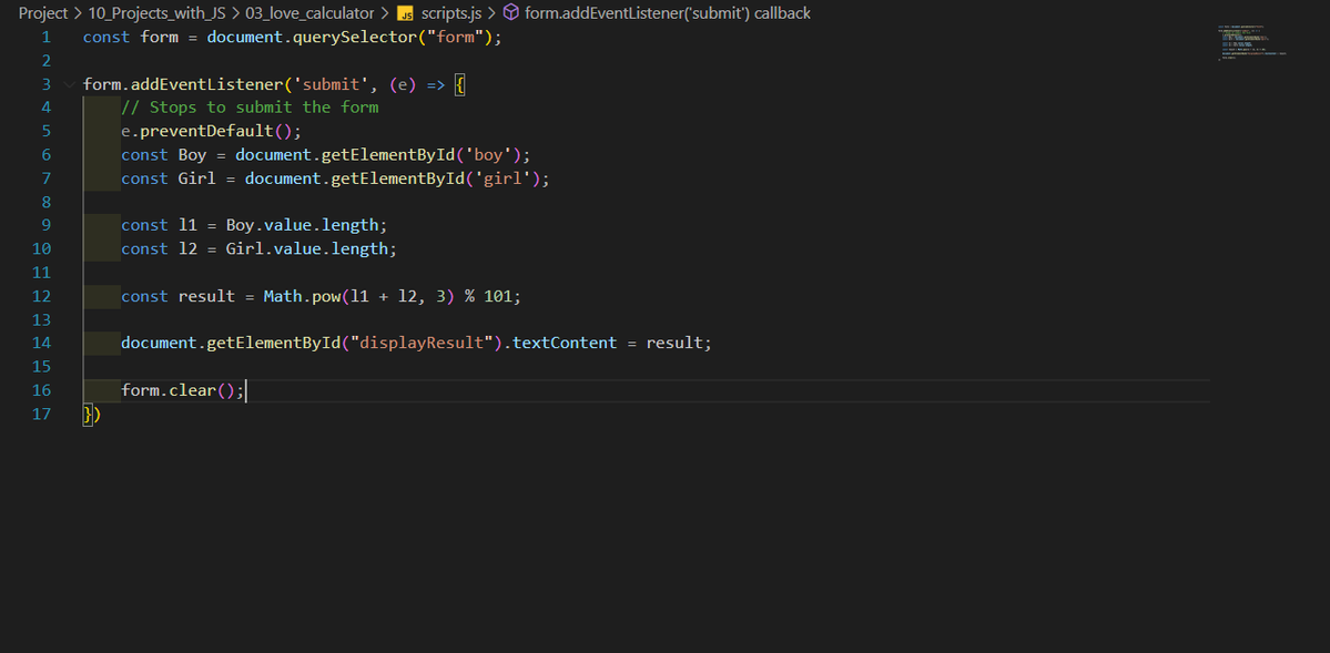 yashanshhhraj's tweet image. Day 54 of my Confident Development Journey with @rohit_negi9 Bhaiya.

What I did today:
1. 3/10 JS Projects done.
2. &apos;preventDefault()&apos; Property.

#WebDev #TechTwitter #CodeSnippet #programming