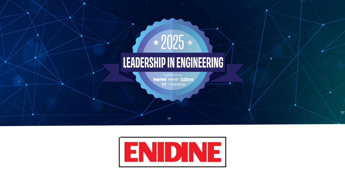 DesignWorld's tweet image. Since 1966, @ITT_Enidine has been a world leader in the design and manufacture of standard and custom energy absorption and vibration isolation solutions. 

Show your support for Enidine by voting in the Motion Control category for the 2025 Leadership in Engineering awards!…