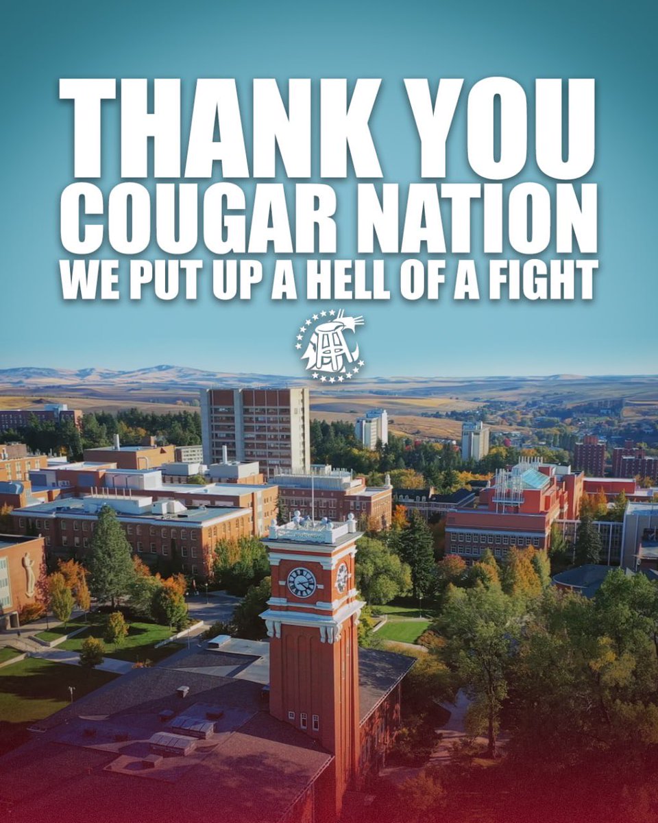 BarstoolWazzu's tweet image. We should be so damn proud, Cougs.
A 12 seed in the toughest division made it all the way to the Championship.
We went toe-to-toe with Alabama, Oregon, Wisconsin &amp;amp; the defending champ Tennessee and still made the Final Two.

Pullman doesn’t quit. We’ll be back. #GoCougs