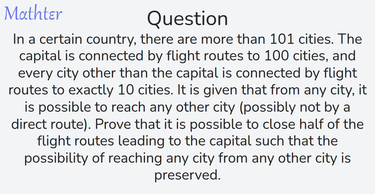 MathterRiddler's tweet image. Puzzle from the Mathter website: mathter.islands.co.il/en/questions/3… 
#Puzzle #GraphTheory #ReasoningLogic #ProofandExample