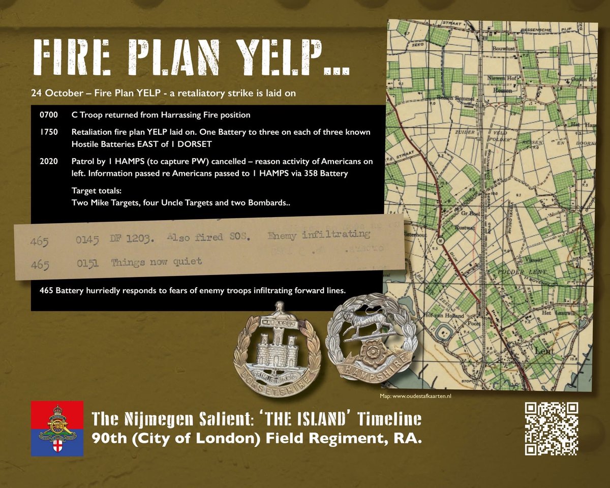 On this day: Fire plan Yelp...

 #OTD #royalartillery #ww2history #ww2 #northbrabant #gunners #25pdr #sexton #nijmegen #theisland #betuwe #autumn1944 #arnhem #elst #yelp #fireplanyelp