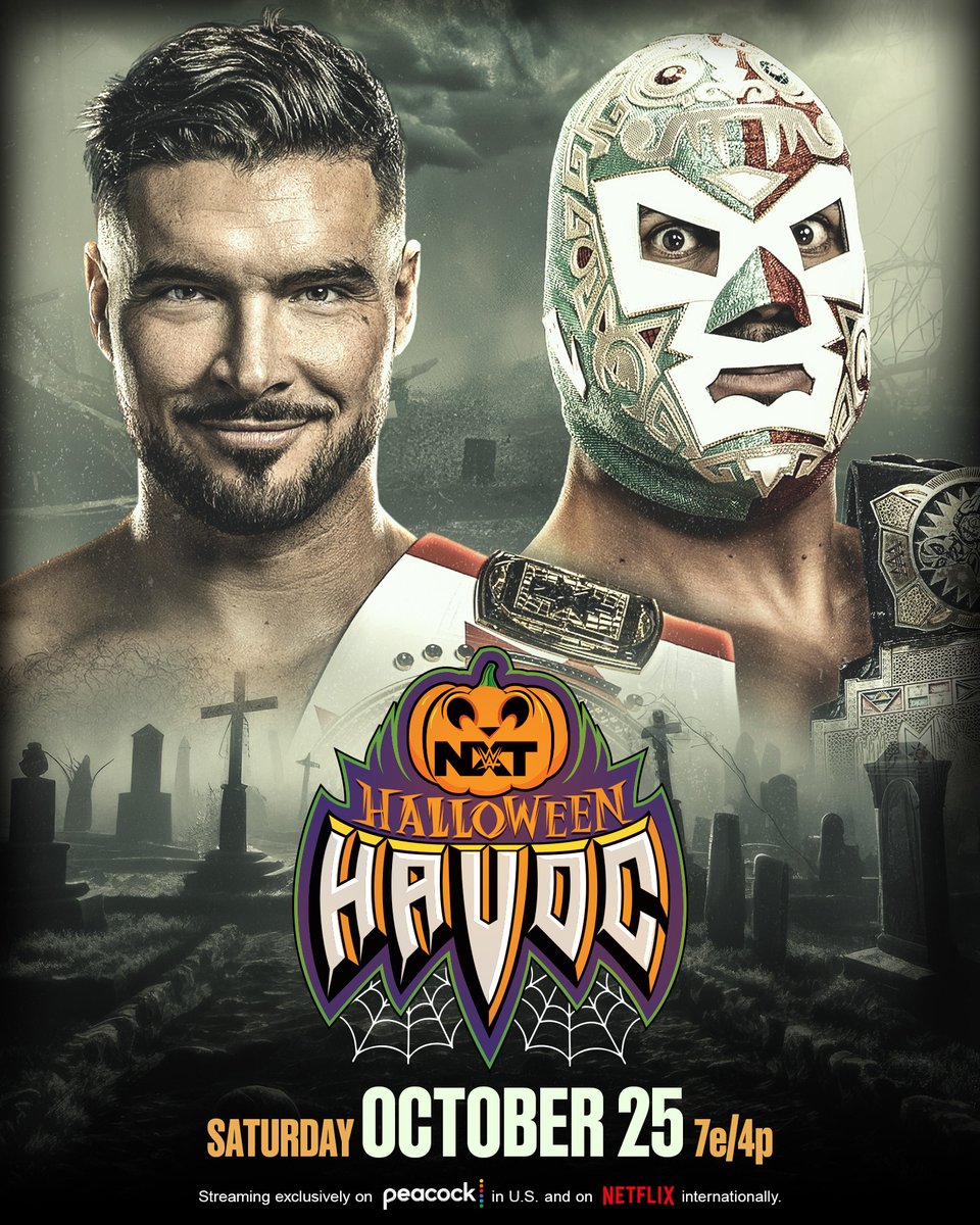WWENXT's tweet image. Can @OfficialEGO leave Prescott Valley with another successful title defense? Or will @hijodewagner add the #WWENXT North American Championship to his collection TOMORROW at #HalloweenHavoc?
📍 ARIZONA
🎟️ ticketmaster.com/wwe-presents-n…