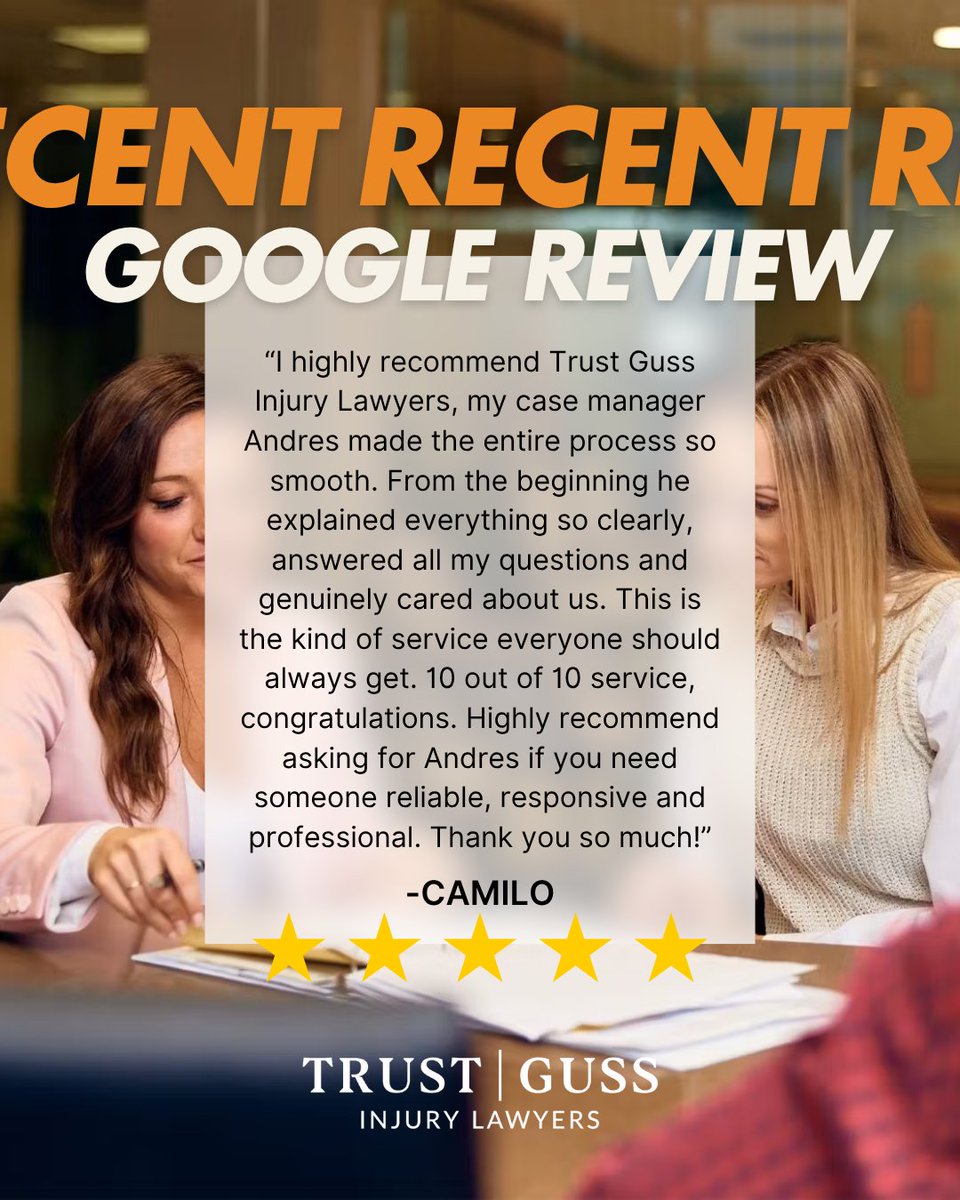 TrustGuss's tweet image. 🌟🌟🌟🌟🌟 Another 5-star Google review!

Thank you, Camilo, for sharing your experience. A special shoutout to our Case Manager Andres for going above and beyond to provide excellent service for our clients. 🙌💛

#TrustGussCares #ClientAppreciation
